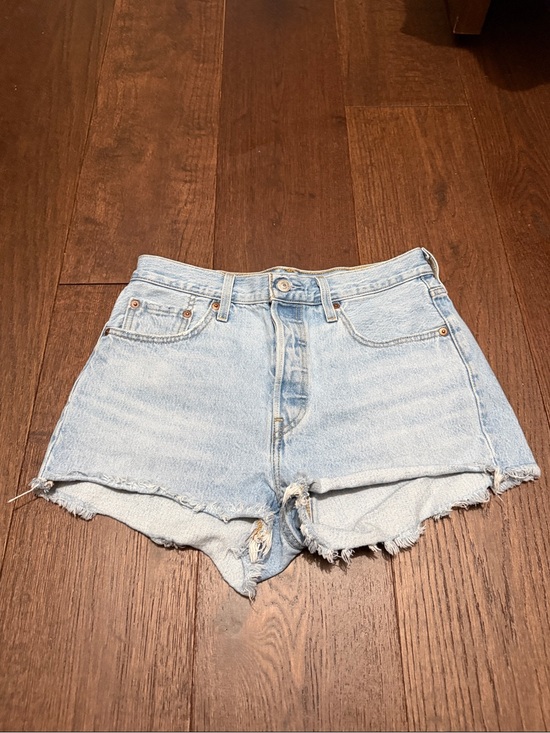 Levis Strauss Pants - Levi 501 High-Rise Light Blue Denim Cutoff Shorts